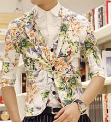 **Attractive Plants Summer Style Floral Light Colors Blazer