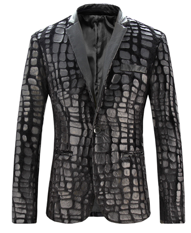 2023 Artistic Fur Plaid Luxury Adorned Blazer | PILAEO