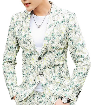 2023 Исключительная светло-зеленая и серая вневременная цветочная мужская куртка Blazer | PILAEO
