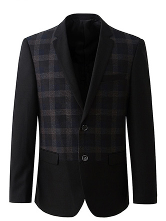 2023 En Coton Style lin Cashmere Black Business Blazer Jacket | PILAEO