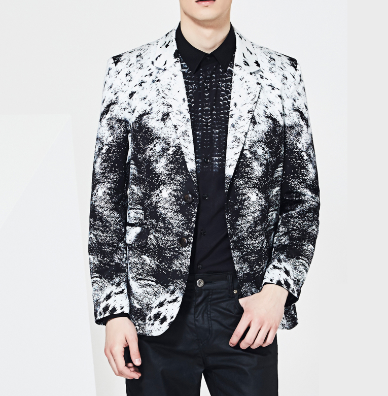 2023 _  arte caballeros blanco negro chaqueta impresa | PILAEO