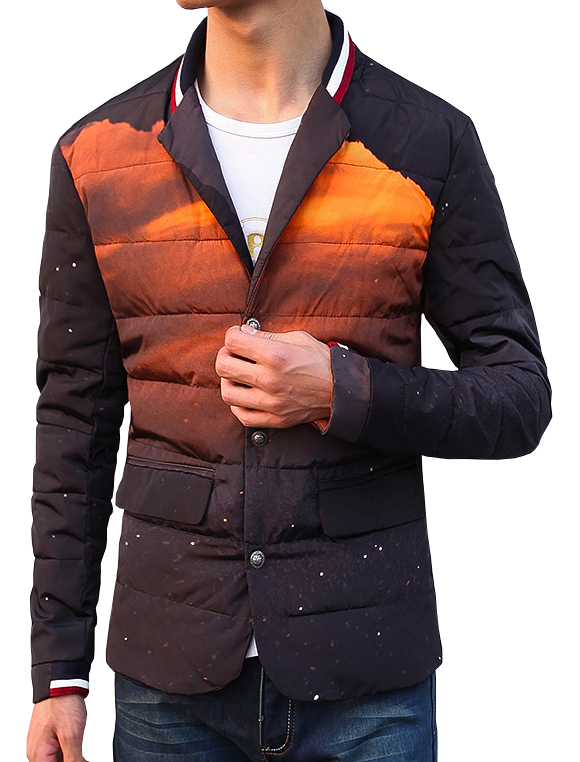 2023 градиентные горизонт мужчины Luxury Art фугу пиджак пиджак | PILAEO