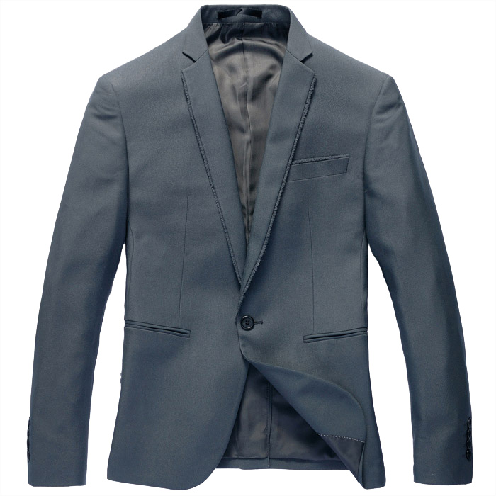 2023 Handsome Korean Single Button Celadon Slim Blazer Jacket | PILAEO