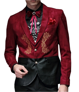 High End Red Black 2-Tone Stunning Fashion Blazer