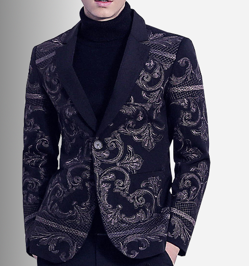 2023 Luxury Baroque Embroidered Blazer | PILAEO