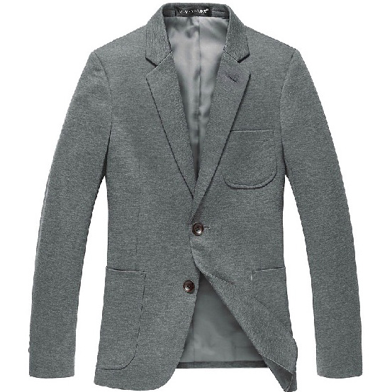 2023 Men\'s High End Slim Korean Leisure Dark Grey Blazer Jacket | PILAEO