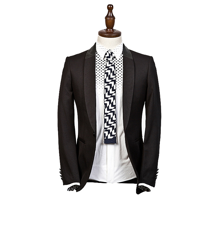 2023 Sophisticated Authentic Men\'s Business Casual Black Blazer Jacke | PILAEO