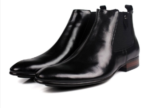 2023 Sophisticated Genuine Leather Savvy Black Chelsea Boots | PILAEO