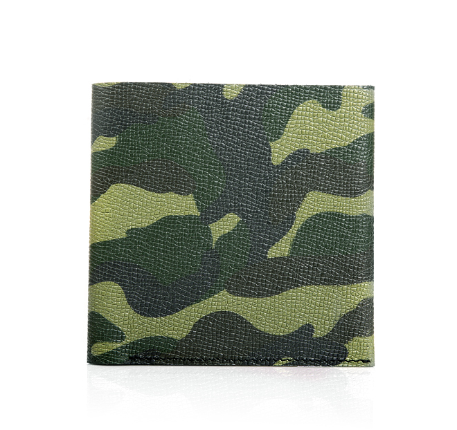 2023 Savvy Mens Green Camouflage Leather Modern Wallet | PILAEO