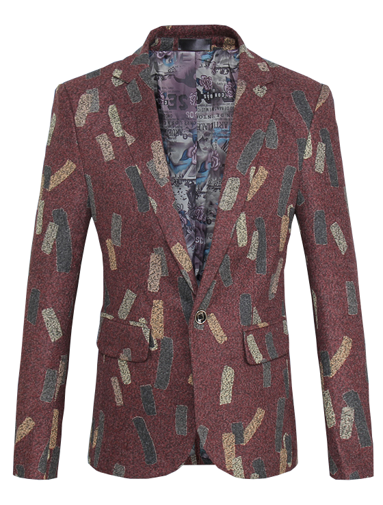 2023 рассеянных блоков мужские модные бордовый пиджак | PILAEO