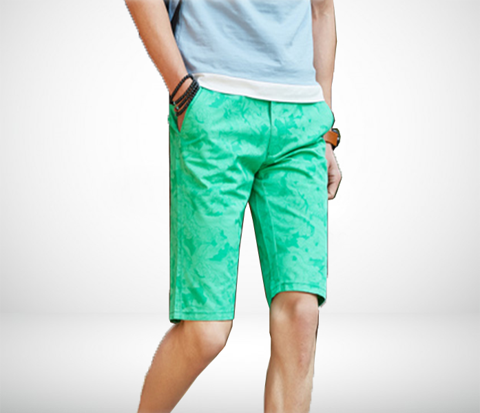 2023 Seafoam Green Fashionable Luxury Mens Floral Shorts | PILAEO