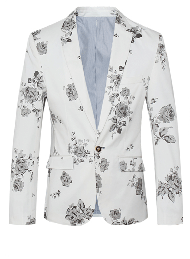 2023 para hombre floral de plata brillante chaqueta punta cana | PILAEO