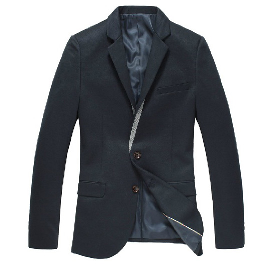 2023 Luxury Korean Fashion Collar Slim Navy Blazer Jacket | PILAEO