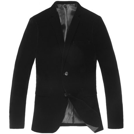 2023 Velvet Style Slim épais Jacket Noir Style Blazer Jacket | PILAEO