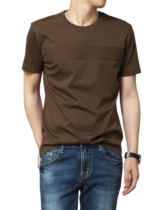 2023 Superior Cotton Tan Luxury Mens Modern T-Shirt | PILAEO
