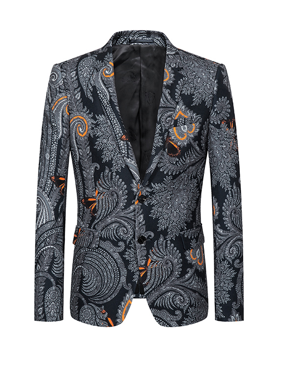 2023 exclusivo gris chaqueta botánico floral de Paisley | PILAEO
