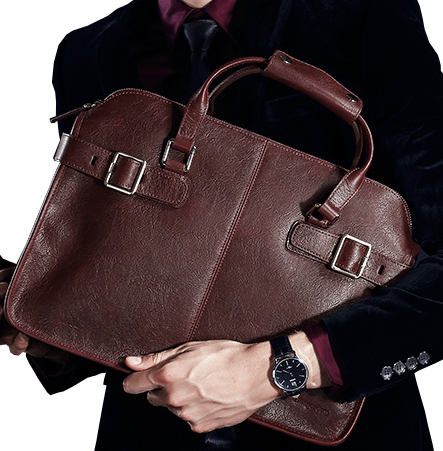 Vintage Brown London Trend Mens Leather Luxury Briefcase Bag
