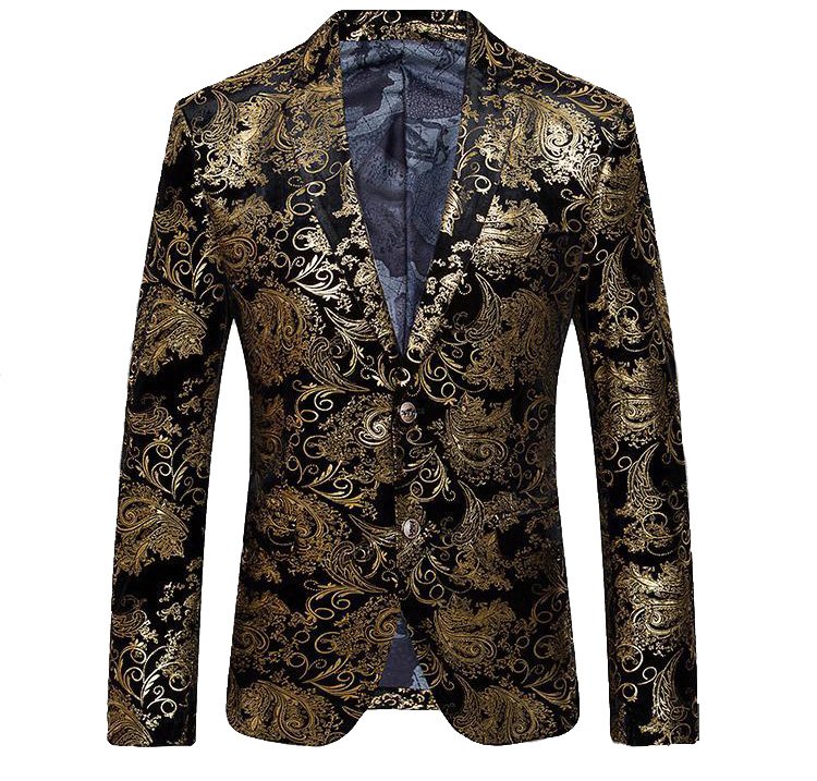 2023 Amazing Golden Royalty Luxury Mens Blazer | PILAEO