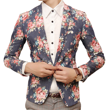2023 *Blue Jeans Blazer With Floral Print 2014 Style | PILAEO