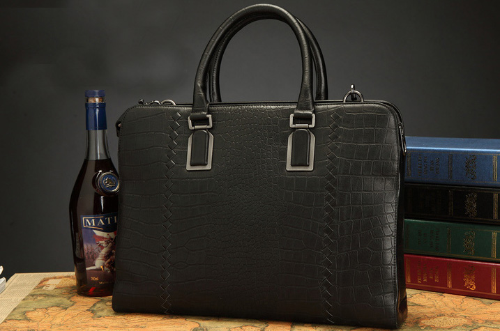 Exclusive Large Capacity Alligator  Tote Vertical Section Bag