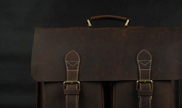 2023 Gentleman Handmade Leather Shoulder Brown Bag 0Z2SNSDWPI | PILAEO