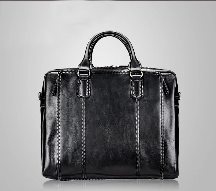 PILAEO 2014 Business Casual Black Leather Bag LJYDUPMUPI