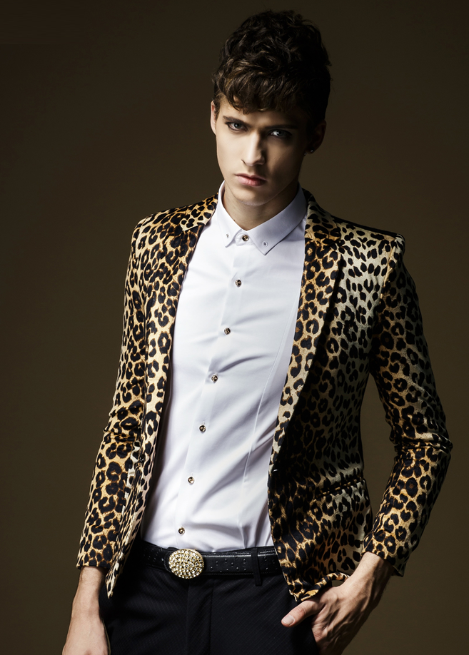 2023 Mirada realista de leopardo Moda Blazer | PILAEO