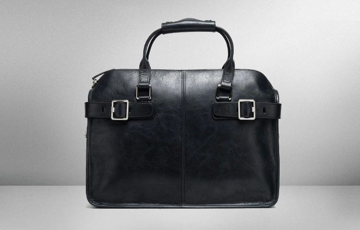 2023 PILAEO FASHION Black Leather Mens Portable Messenger Bag X8BD7OZ | PILAEO