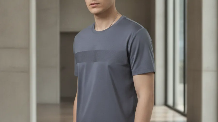 what to wear with black t shirts, Superior Cotton Grey Luxury Mens Modern T-Shirt