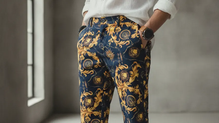 what to wear with tan shorts, Antique Navy Blue Gold Floral Luxury Chino Mens Shorts