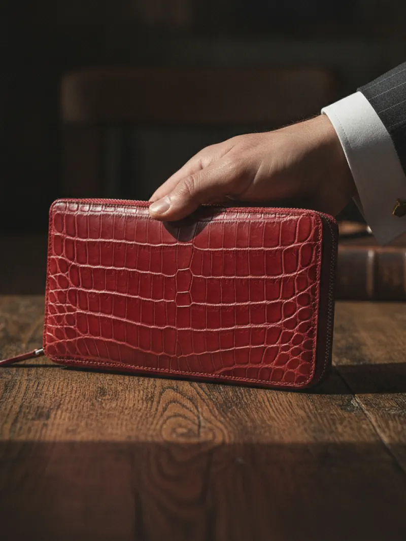 mens luxury leather wallet — PILAEO editorial