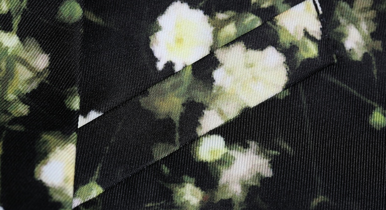PILAEO Black White Floral Print Structured Mens Blazer — view 6
