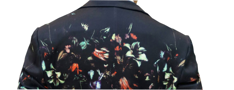 PILAEO Bright Floral Luxury Black Blazer — view 5