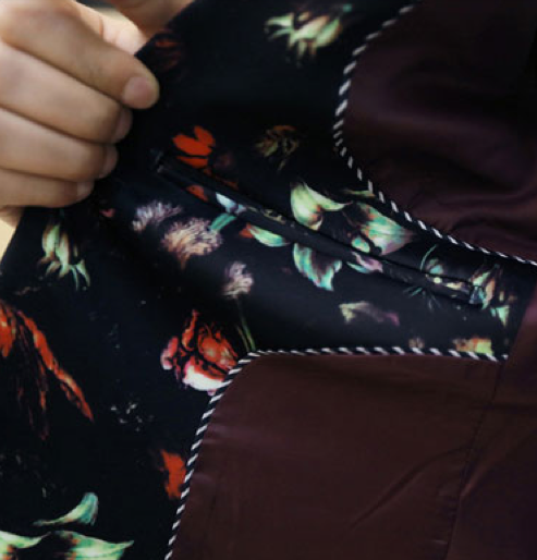 PILAEO Bright Floral Luxury Black Blazer — view 6