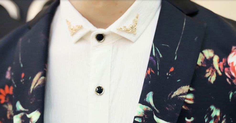 PILAEO Bright Floral Luxury Black Blazer — view 9