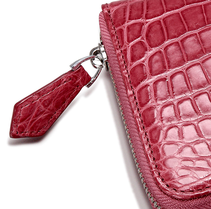 PILAEO Chic Ruby Red Crocodile Travel Wallet — view 5