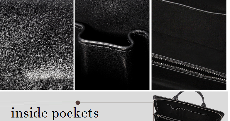 PILAEO Classic Genuine Crocodile Leather Luxury Strapless Briefcase — view 7