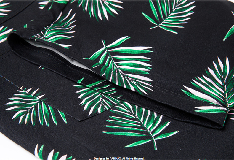 Green floral sweat shorts waistband and drawstring detail