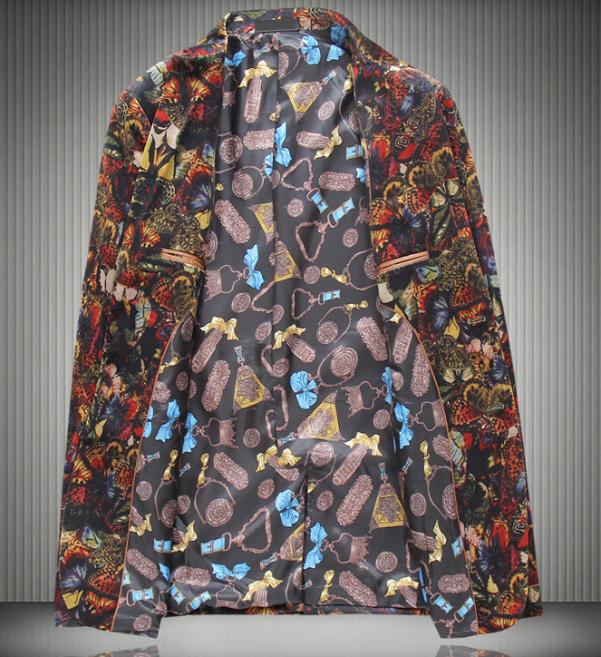 PILAEO Luxury Floral Butterflies Elegant Fashion Blazer — view 8