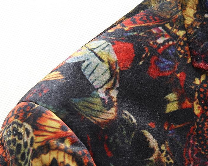 PILAEO Luxury Floral Butterflies Elegant Fashion Blazer — view 9