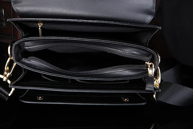 Ostrich grain briefcase gold tone zipper detail