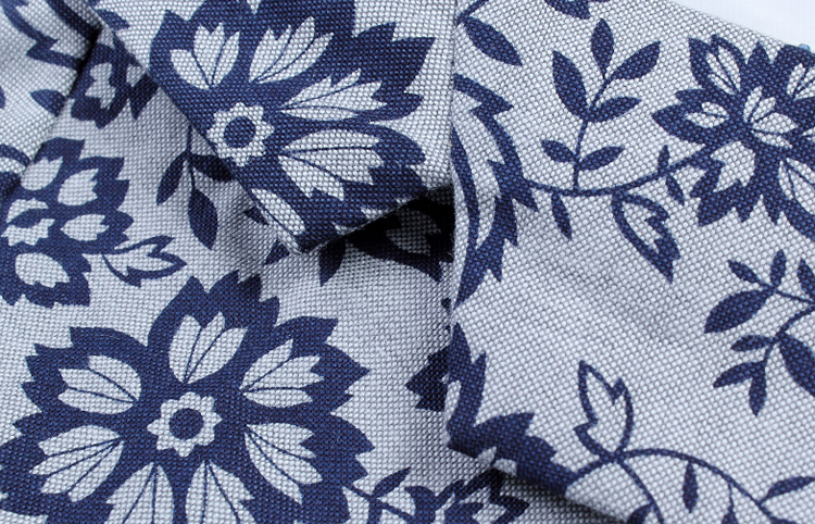 PILAEO Stylish Casual Short Sleeves Floral Light Blue Print Blazer — view 7