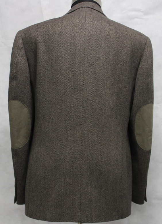 Classic Brown Herringbone Sports Coat Gentleman Blazer - PILAEO