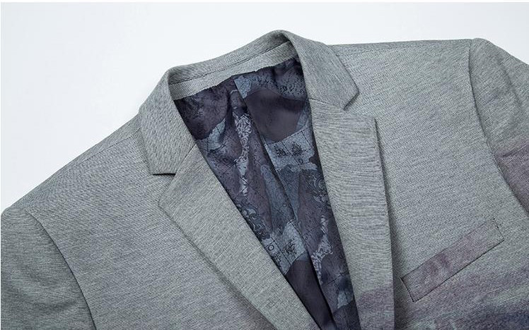 In-Style Classical Art Grey Blazer