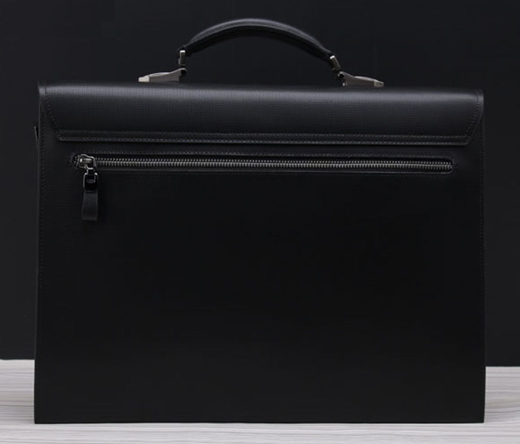 PILAEO Genuine Leather Briefcase Lock Black Bag FF6XGV4EPI — view 3