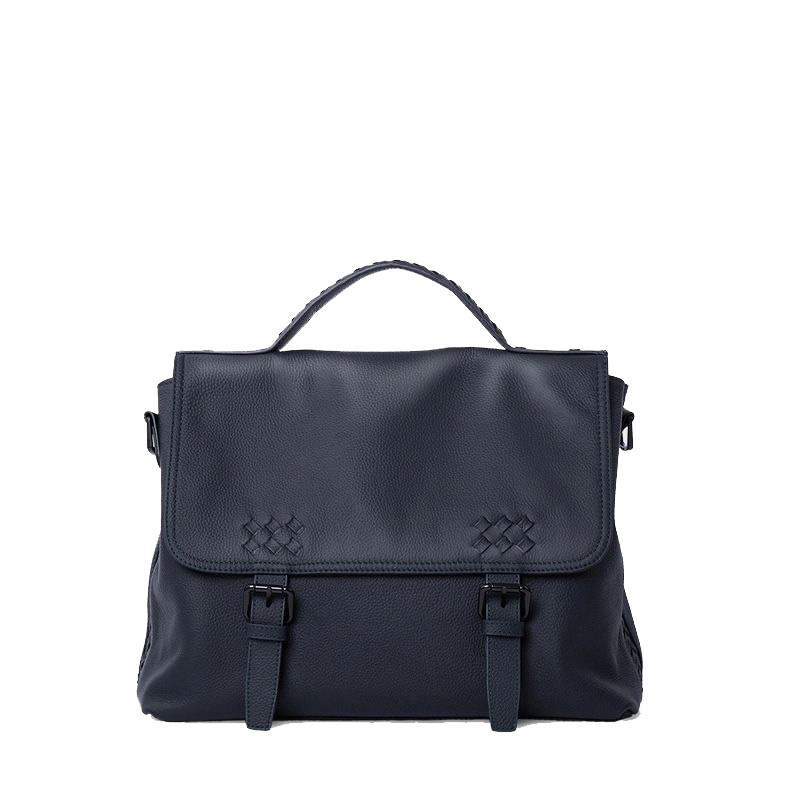 Stylish Leather Business Casual Mens Shoulder Blue Bag